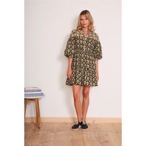 DRA Atri Dress - Blk Gold Print Size XS